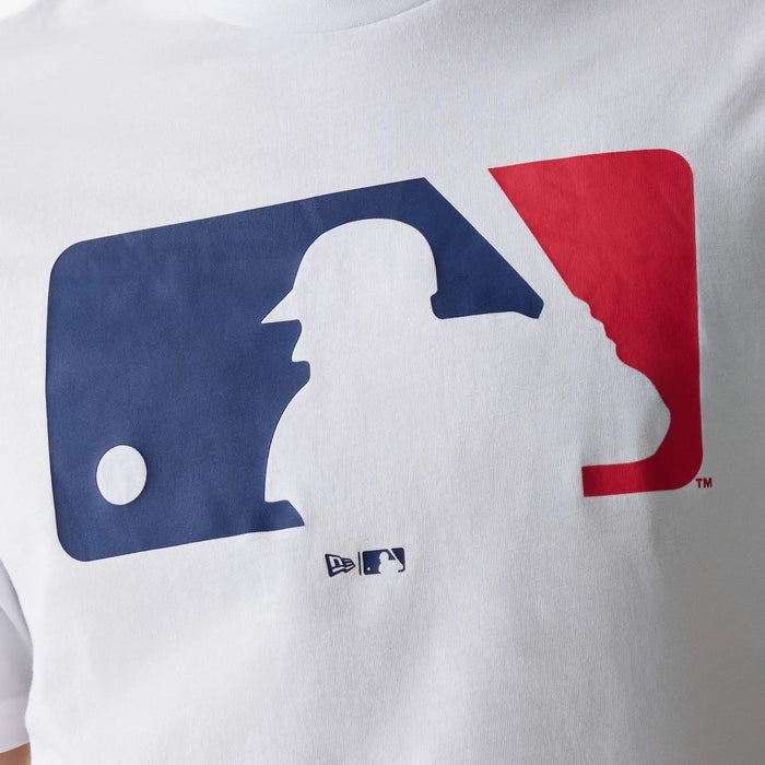 The Male model is wearing MLB Generic Logo MLB Regular White T-Shirt 4