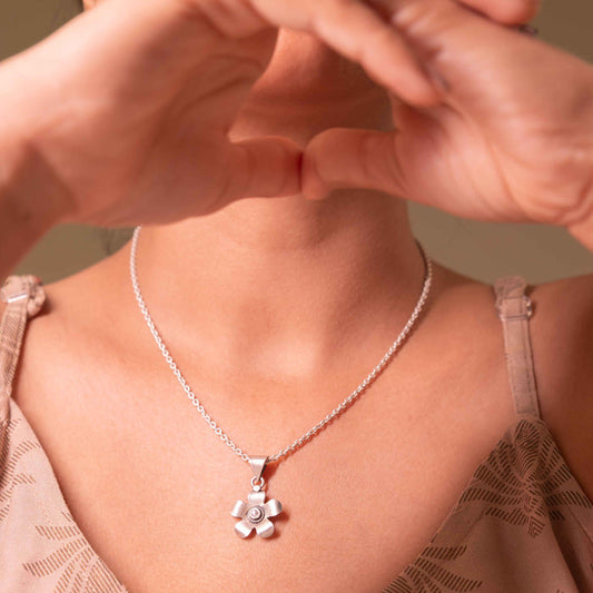 Moh Pearl Studded Flower Necklace