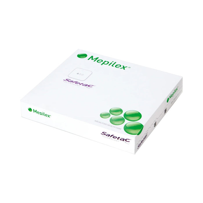 Molnlycke Mepilex Silicone Adhesive without Border Silicone Foam Dressing, 4 x 8 Inch