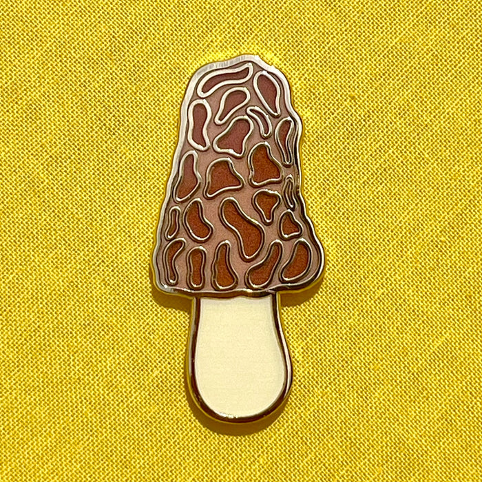 Morel Mushroom Enamel Pin