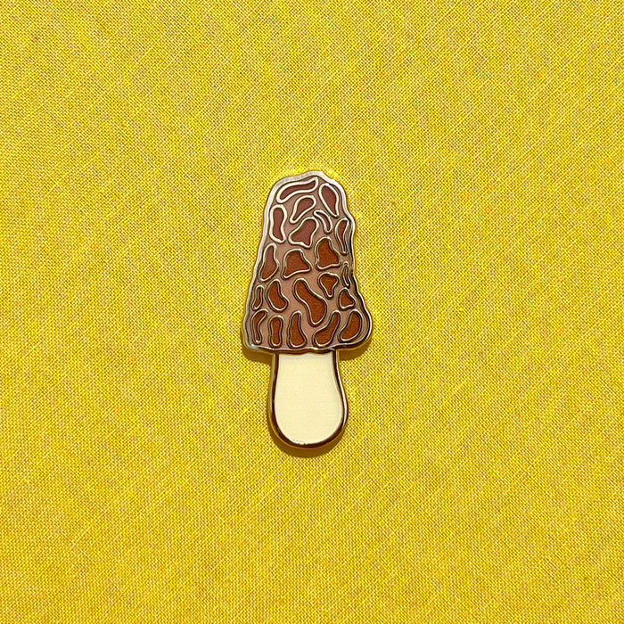 Morel Mushroom Enamel Pin