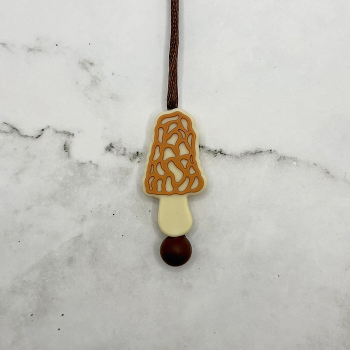 Morel Mushroom Fidget Chewelry Necklace