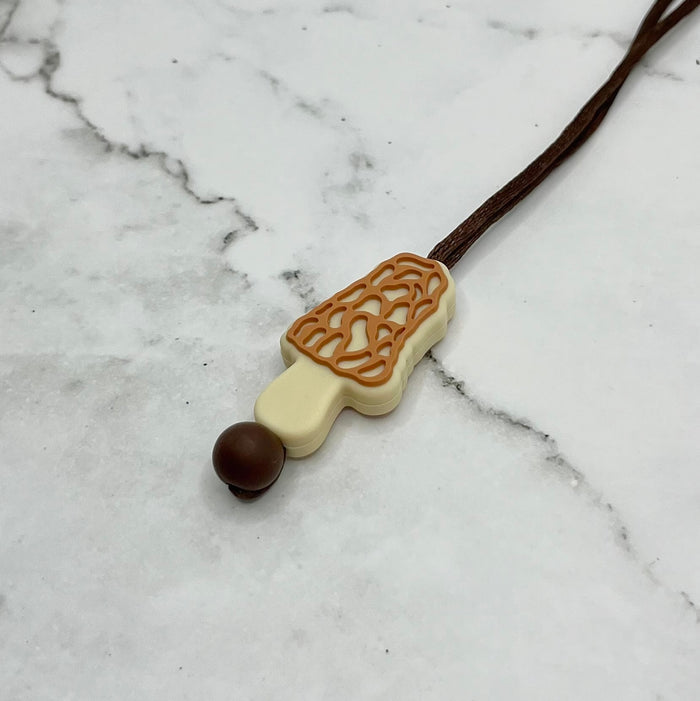 Morel Mushroom Fidget Chewelry Necklace