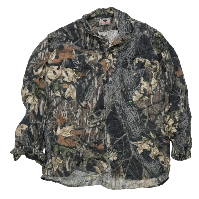 Mossy Oak Break Up Camo Field Shirt - Large - Army & Outdoors - Field Shirts