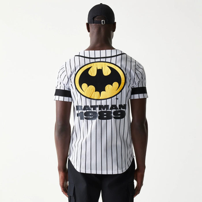 The Male model is wearing Batman Pinstripe White Jersey 2