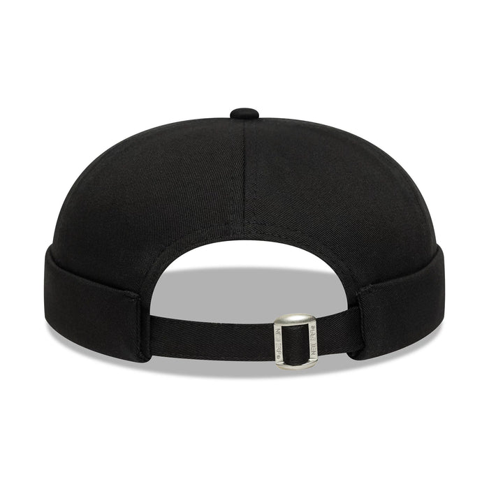 This is a Cotton Twill Docker Black Skull Knit Beanie Hat 4