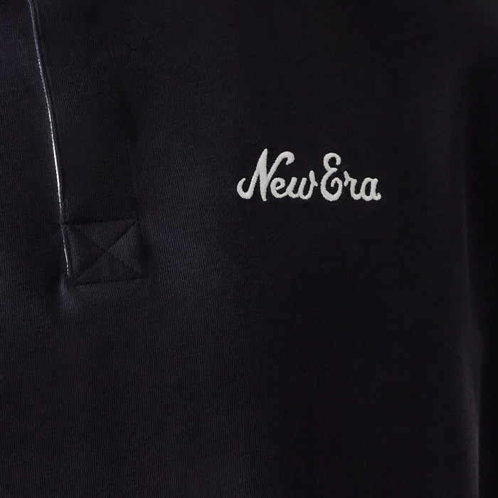 The Male model is wearing New Era Navy Oversized Rugby Shirt 6