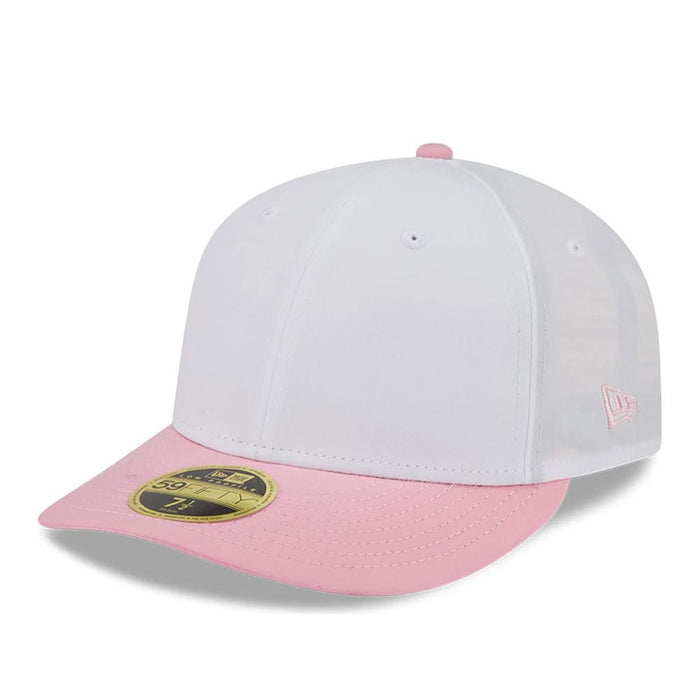 This is a New Era Open White & Pink Low Profile 59FIFTY Fitted Cap 1