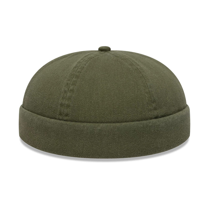 This is a New Era Washed Cotton Green Docker Adjustable Hat 5