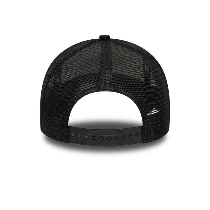 This is a New Era Youth Black Oval Trucker Cap 5