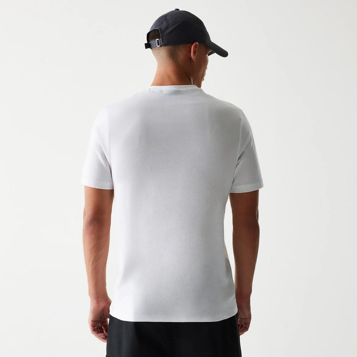 The Male model is wearing New York Yankees MLB Baseball Graphic White T-Shirt 2