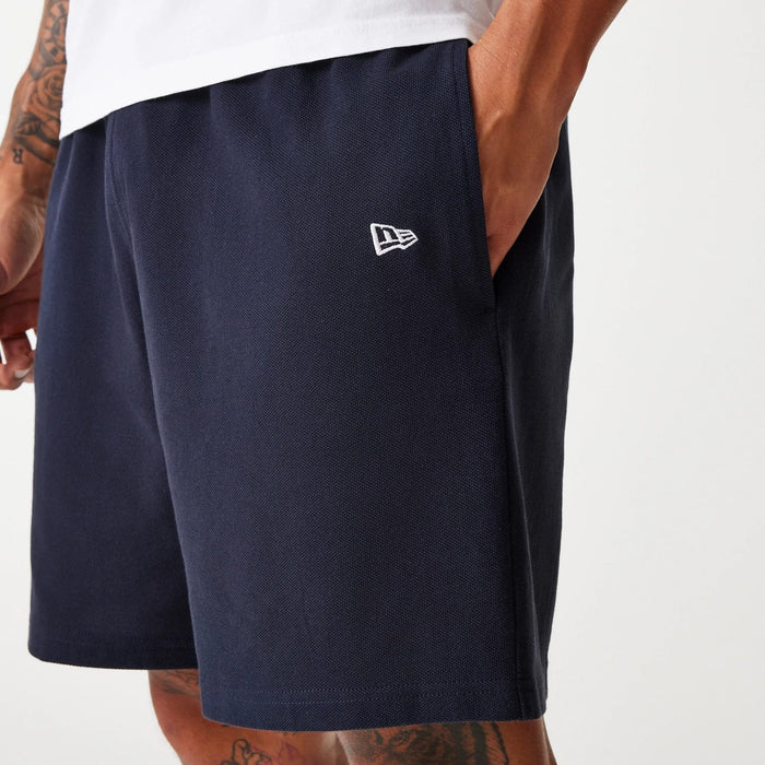 The Male model is wearing New York Yankees MLB Pique Navy Shorts 5