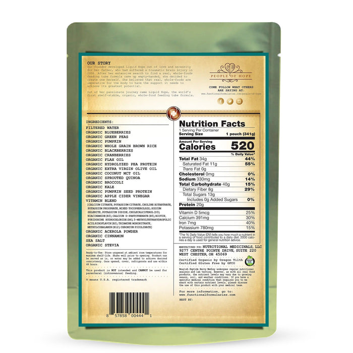 Nourish Pediatric Peptide Organic Tube Feeding Formula and Oral Supplement, Berry Medley - NOUPBWS124-Single - LL Medico