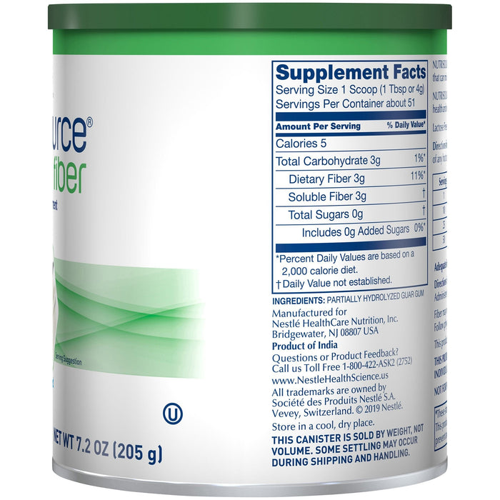 Nutrisource Fiber Supplement Powder, Unflavored, 7.2 oz - 10043900975518-Single - LL Medico