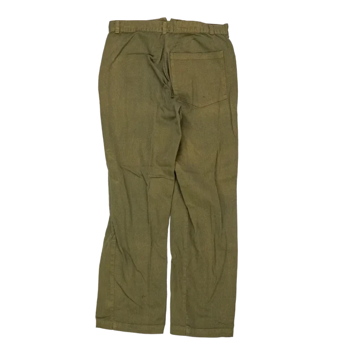 NZ Army 1970s Olive Trousers - Small - New Zealand Army Surplus - Dress Trousers