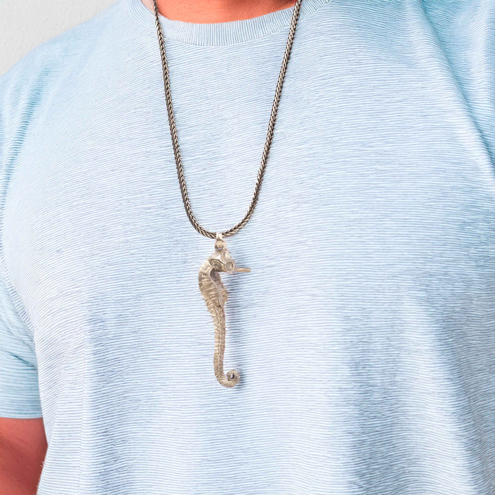 Ocean Whisper Seahorse Pendant