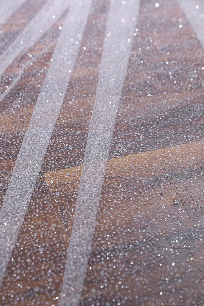 One-tier Cut Edge Tulle Cathedral Veils with Glitter Powder CV0365 - COCOMELODY