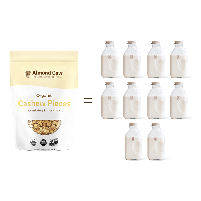 3lb bag of high-quality organic cashew pieces, ideal for plant-based milk and recipes