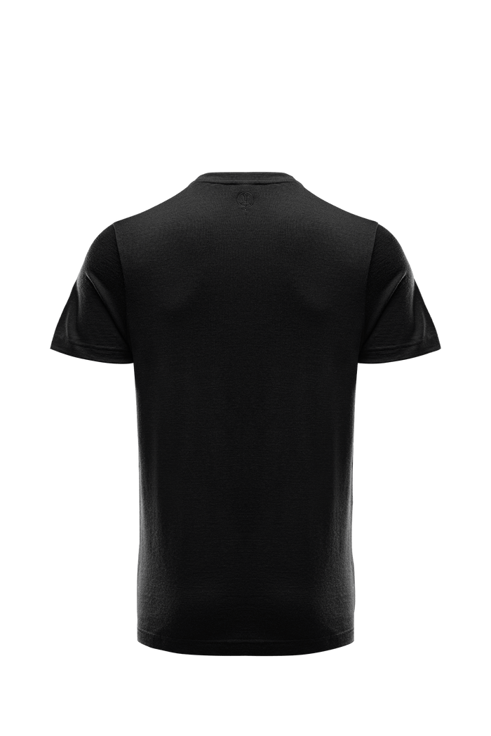 SM Cut of Out Oryon 72Hr Merino T-Shirt In Obsidian Black (GM)