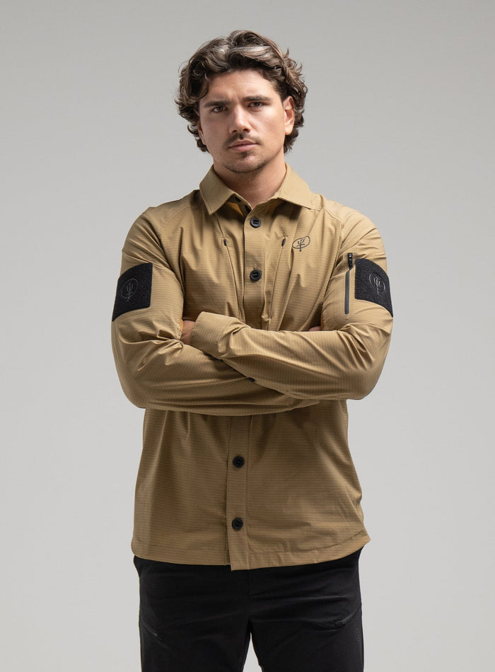 Studio Image Of Oryon Carbon Shirt In Sand (SS Model)