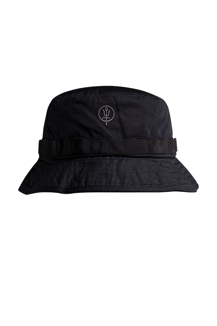 SM Cut of Out Patrol Bucket Hat - Obsidian Black In Obsidian Black (GM)