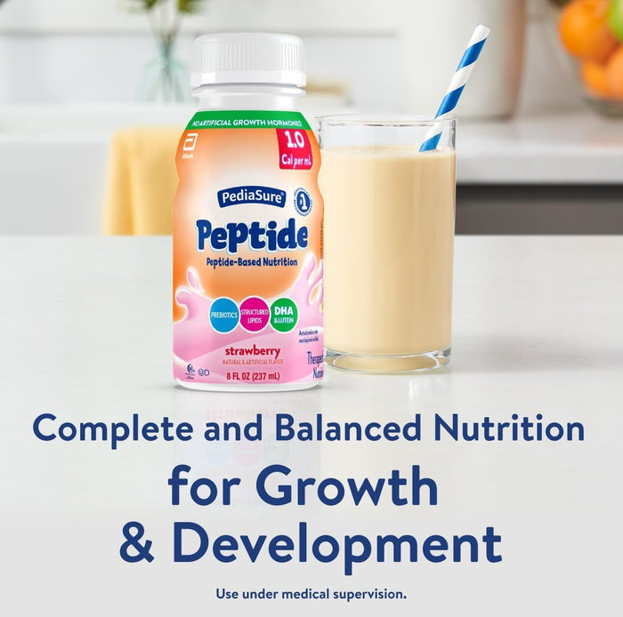 PediaSure Peptide 1.0 Cal, Strawberry, 24/CS - 67411-Case - LL Medico