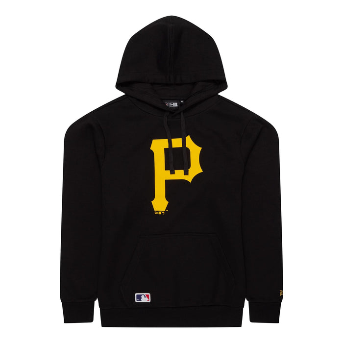 The Male model is wearing Pittsburgh Pirates MLB Regular Black Pullover Hoodie 1