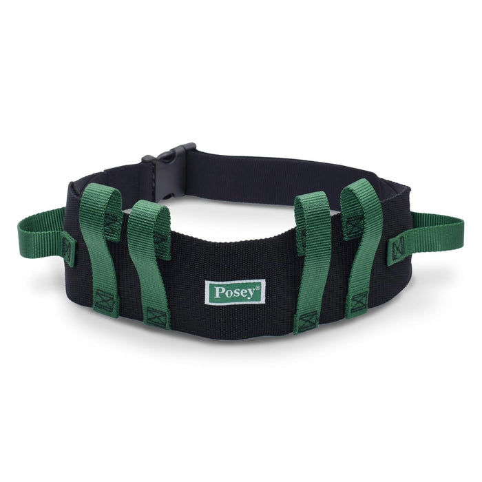 Posey Gait Belt with Handles, Black / Green Nylon, 54" - 6537Q-Single - LL Medico