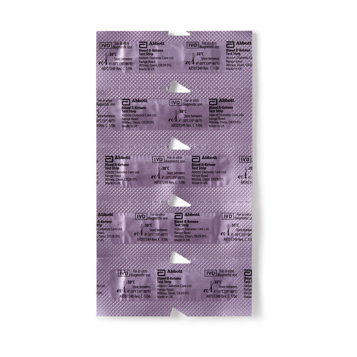 Precision Xtra Blood Ketone Test Strips, 10 Count - 57599074501-Box - LL Medico