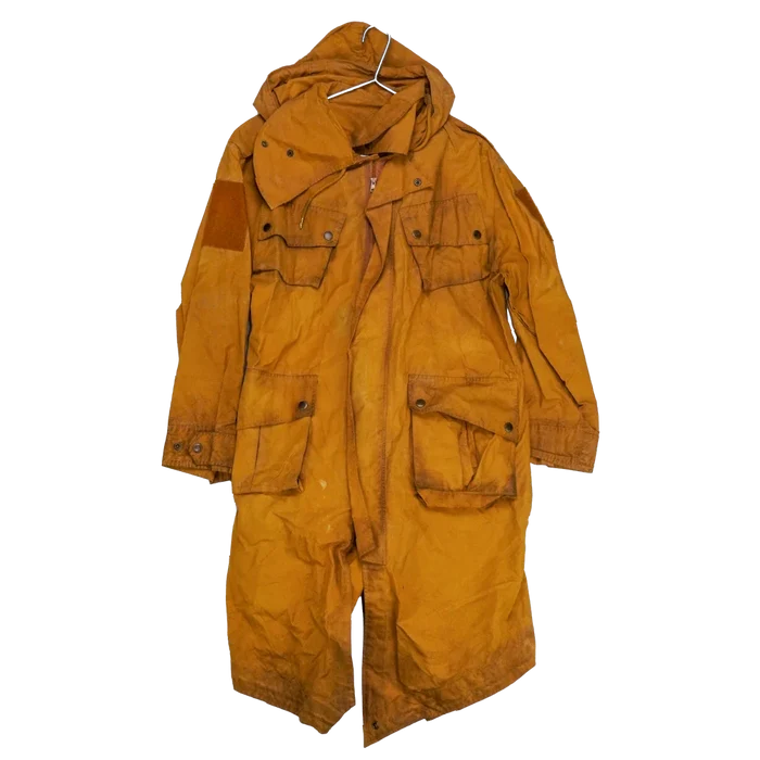 Production Made Yellow Canvas Parka with Hood - Medium, Item 1 - Film Production Used - Parkas