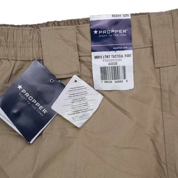 Propper Khaki Tactical Trousers - 44x30 - 2XL - Army & Outdoors - Cargo Trousers