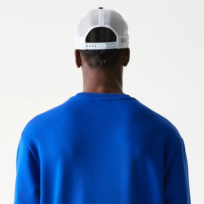 The Male model is wearing Red Bull Racing Blue Oversized Crew Neck Sweater 7