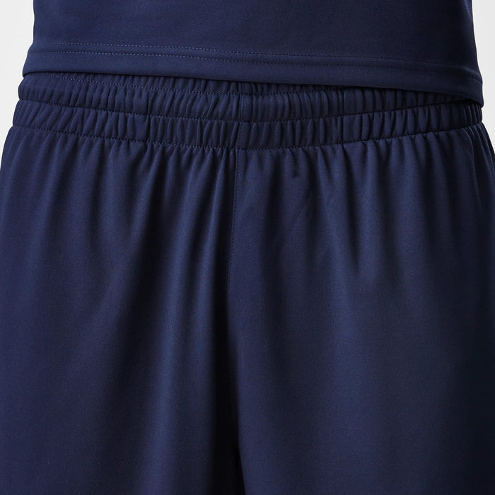 The Male model is wearing Red Bull Racing Graphic Dark Blue Football Shorts 5