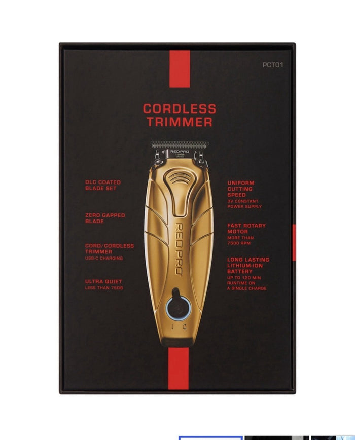 Red by Kiss Pro Cordless Trimmer Gold PCT01