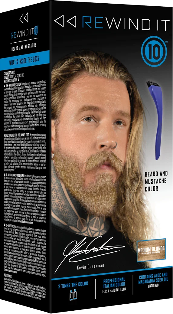 Rewind It 10 Beard and Mustache Color - Medium Blonde