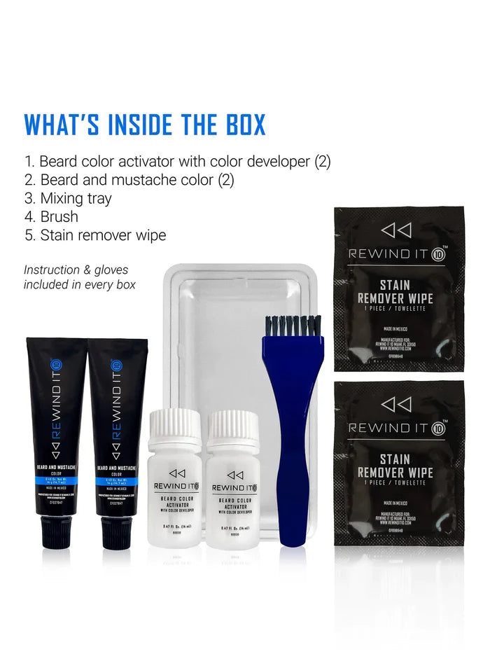 Rewind It 10 Beard and Mustache Color - Medium Blonde