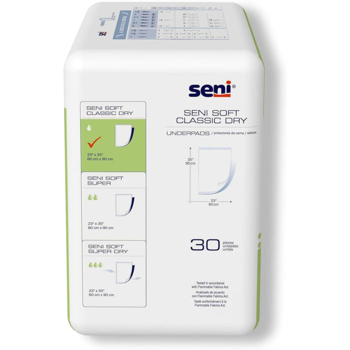 Seni Soft Classic Dry Underpads - S0330UC1-Pack - LL Medico