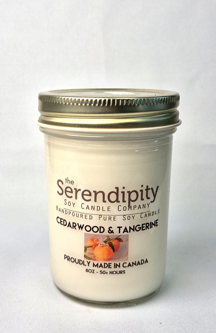 Serendipity Soy Wax Candle - Cedarwood and Tangerine