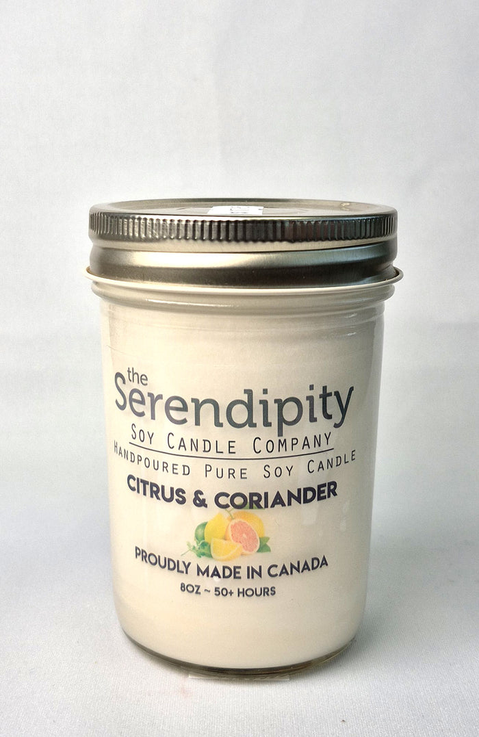 Serendipity Soy Wax Candle - Citrus and Coriander