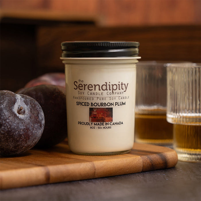 Serendipity Soy Wax Candle - Spiced Bourbon Plum