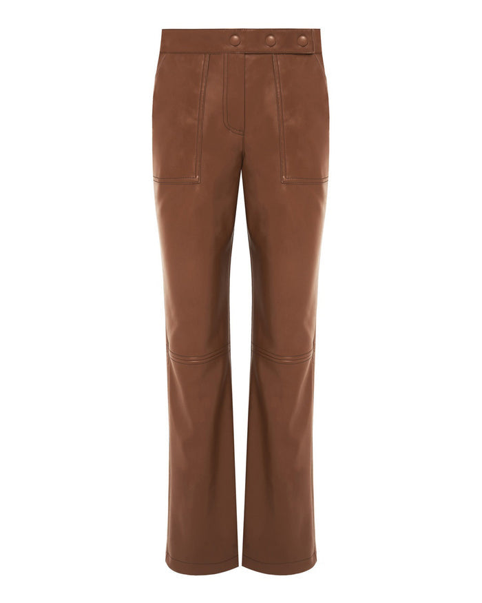 A solid dark gray rectangle with a slightly uneven texture. The color is consistent throughout, with no distinct patterns or shapes visible, reminiscent of the sleek finish on the SFIZIO - ECO LEATHER PANT made by SFIZIO in Italy.