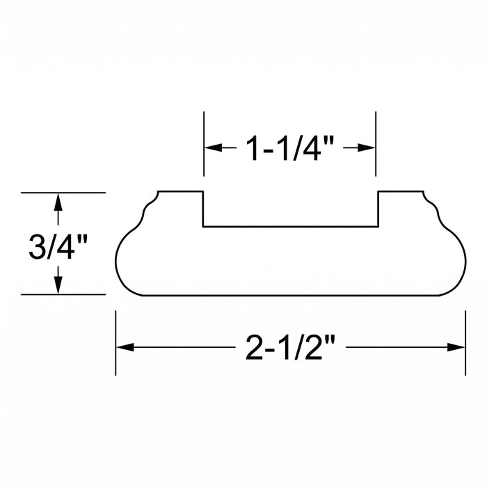 Shoe Rail 6045 With Fillet (1-1/4" Plow)