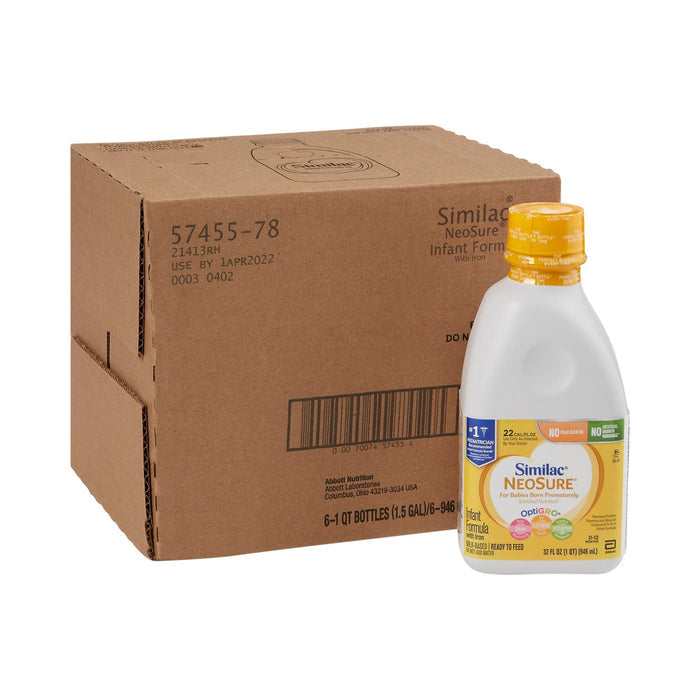 Similac NeoSure Premature Post - Discharge Infant Formula, Ready - to - Feed Baby Formula, 32 - fl - oz Bottle - 57455-Each - LL Medico