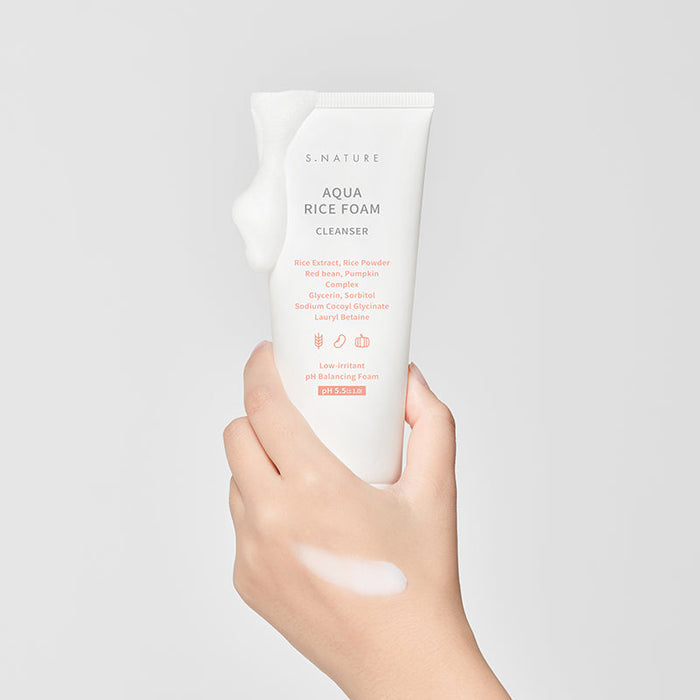 [S.NATURE] Aqua Rice Foam Cleanser