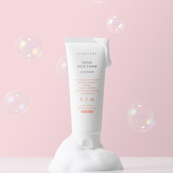 [S.NATURE] Aqua Rice Foam Cleanser