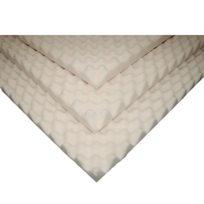 Span America Convoluted Foam Mattress Overlay, 72" x 34" x 4", White - SP45S-000-Single - LL Medico