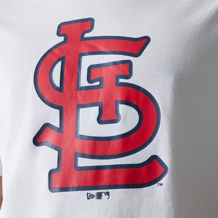 The Male model is wearing St. Louis Cardinals MLB Regular White T-Shirt 4