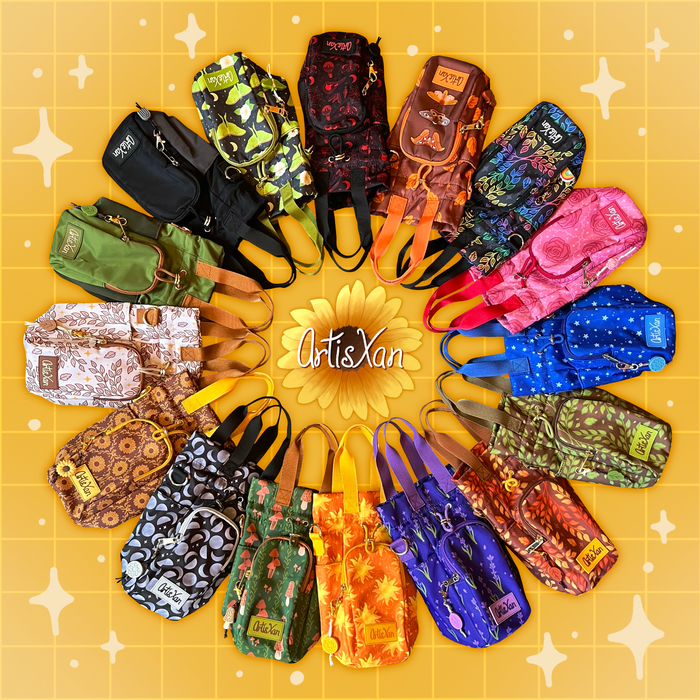 Star Water Bottle Bag with Fidget Zipper Pull