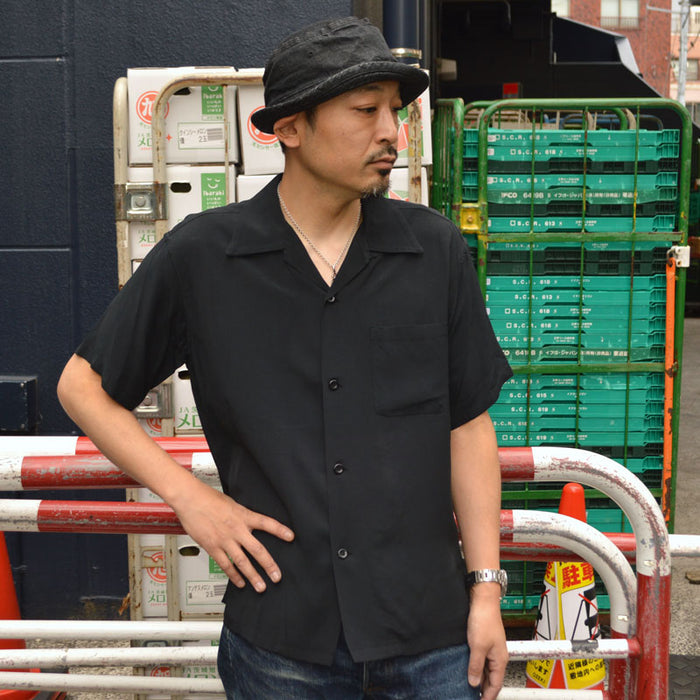 STYLE EYES "SE39455" RAYON BOWLING SHIRT "PLAIN"