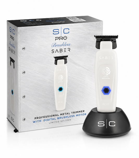 Stylecraft Saber Professional Hair Trimmer with Digital Brushless Motor - White